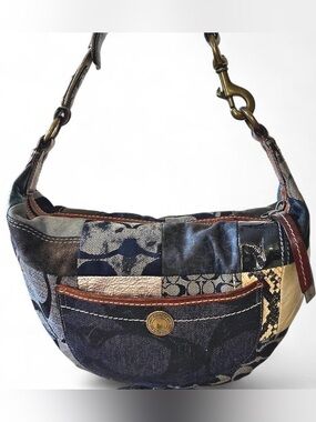 Coach Denim Patchwork Hobo Bag 2006 10019